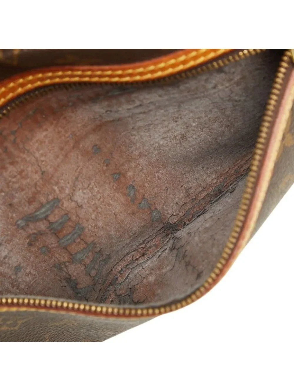 Louis Vuitton Monogram Maroulis Dragonne GM Clutch Brown Leather